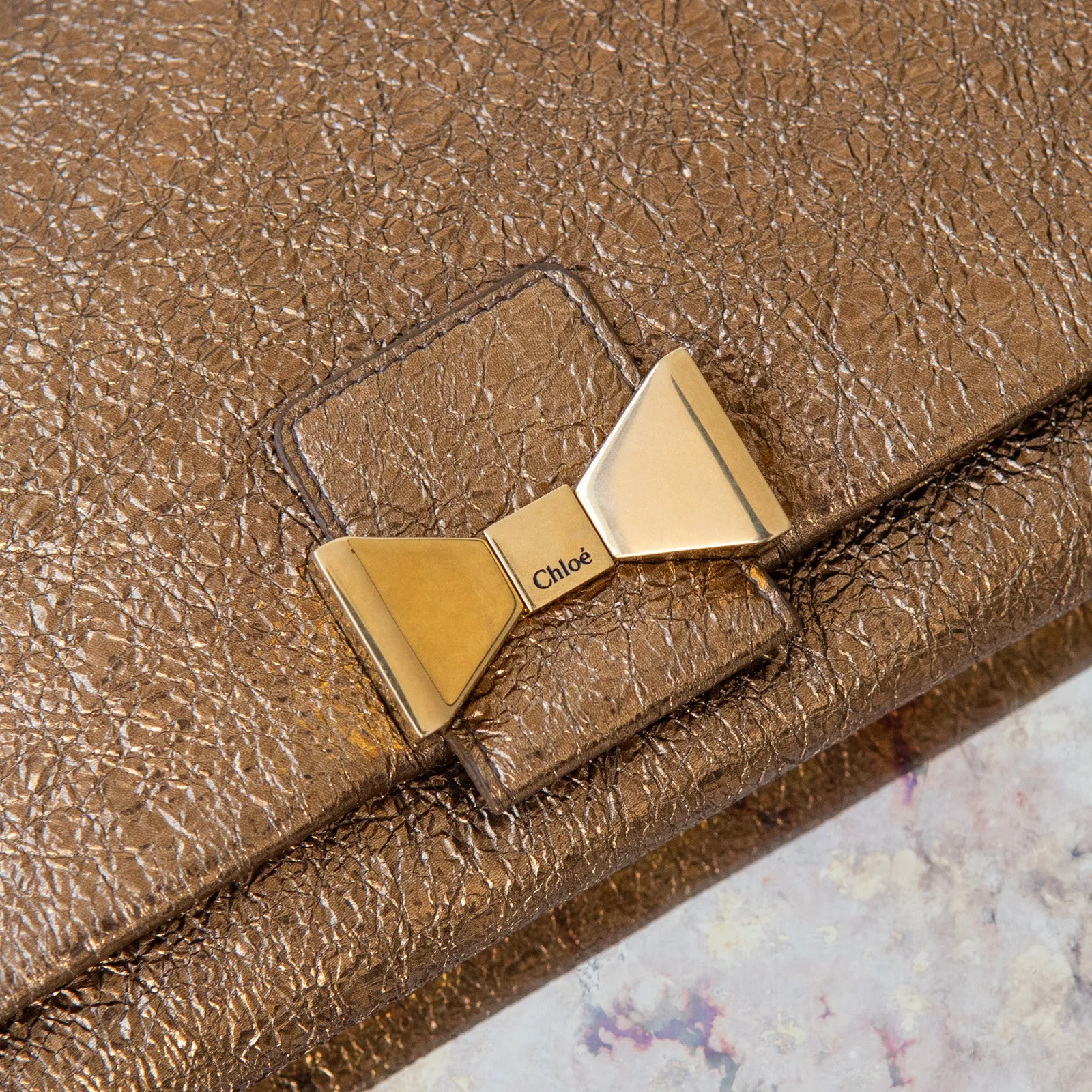 Chloe Metallic Bronze Bag