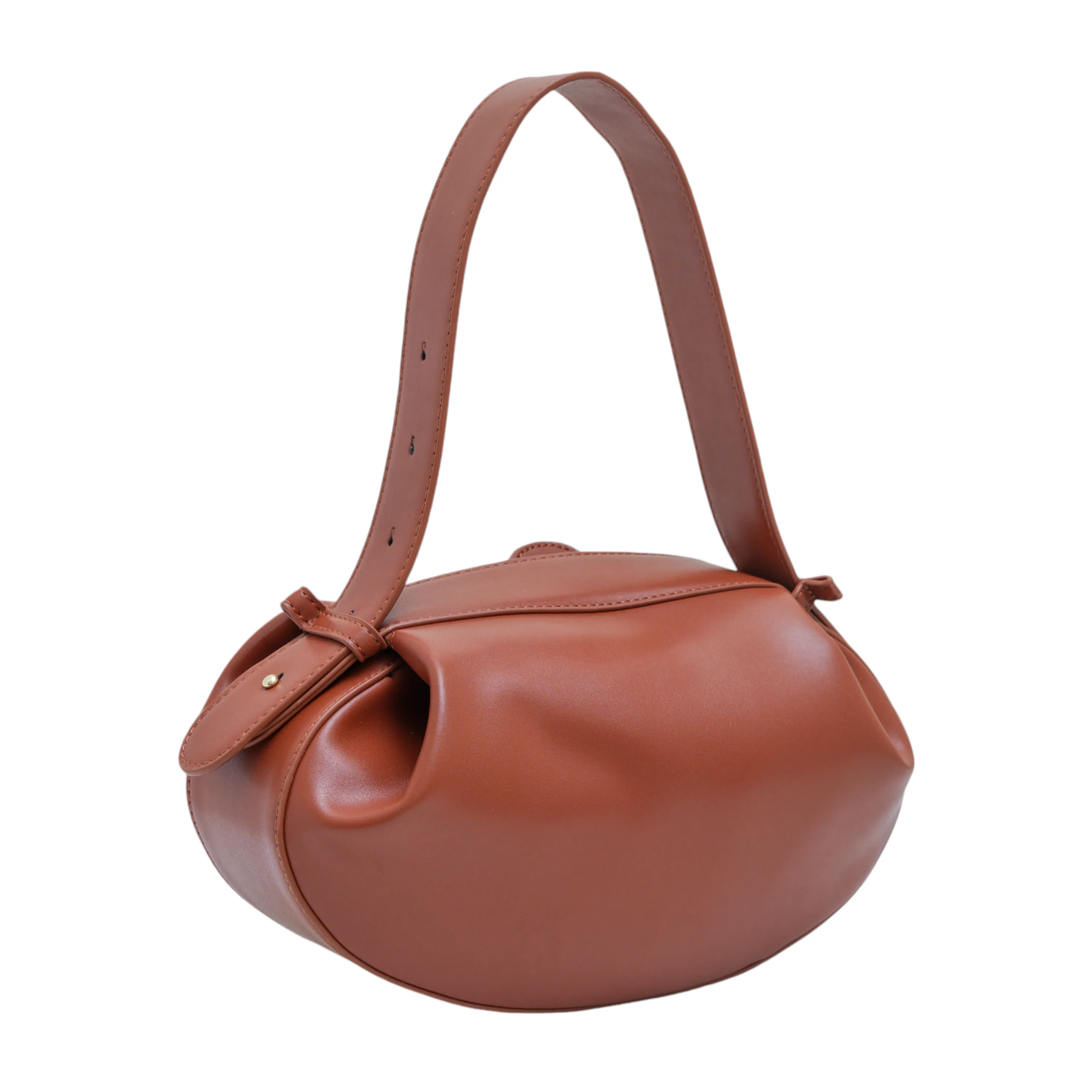 Chokore Clutch Shoulder Round Hobo Bag (Brown)