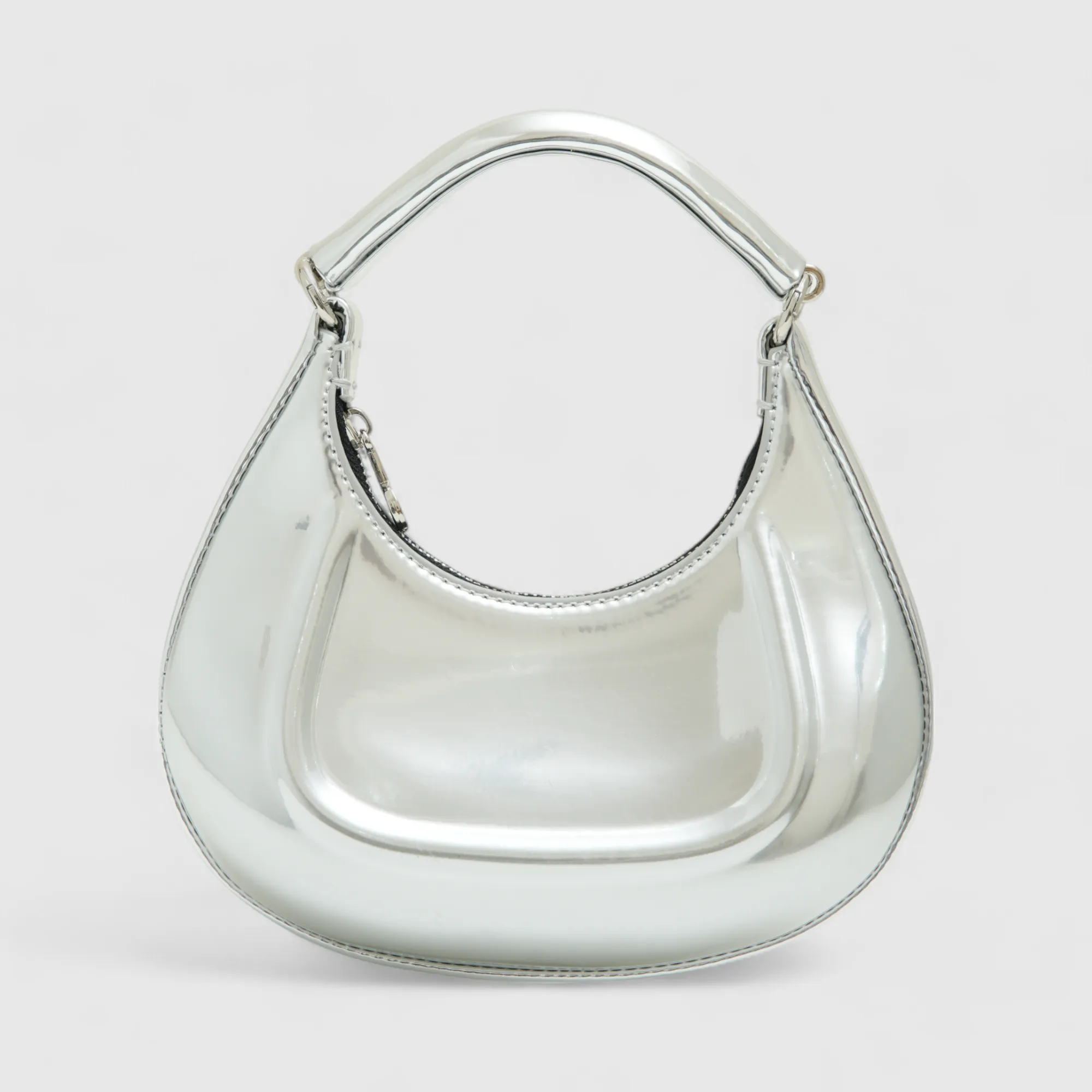 Chokore Metallic Half Moon Bag (Silver)