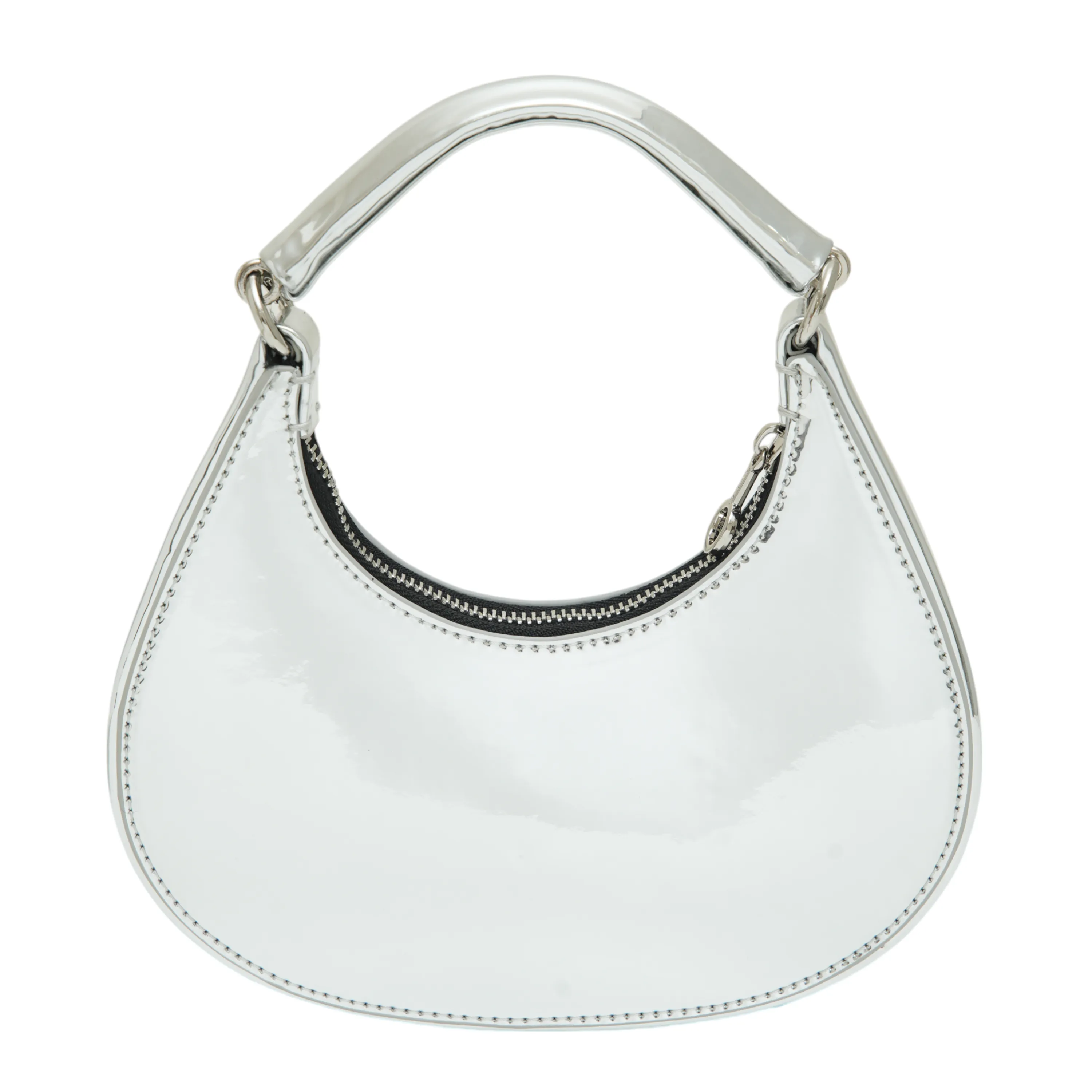 Chokore Metallic Half Moon Bag (Silver)