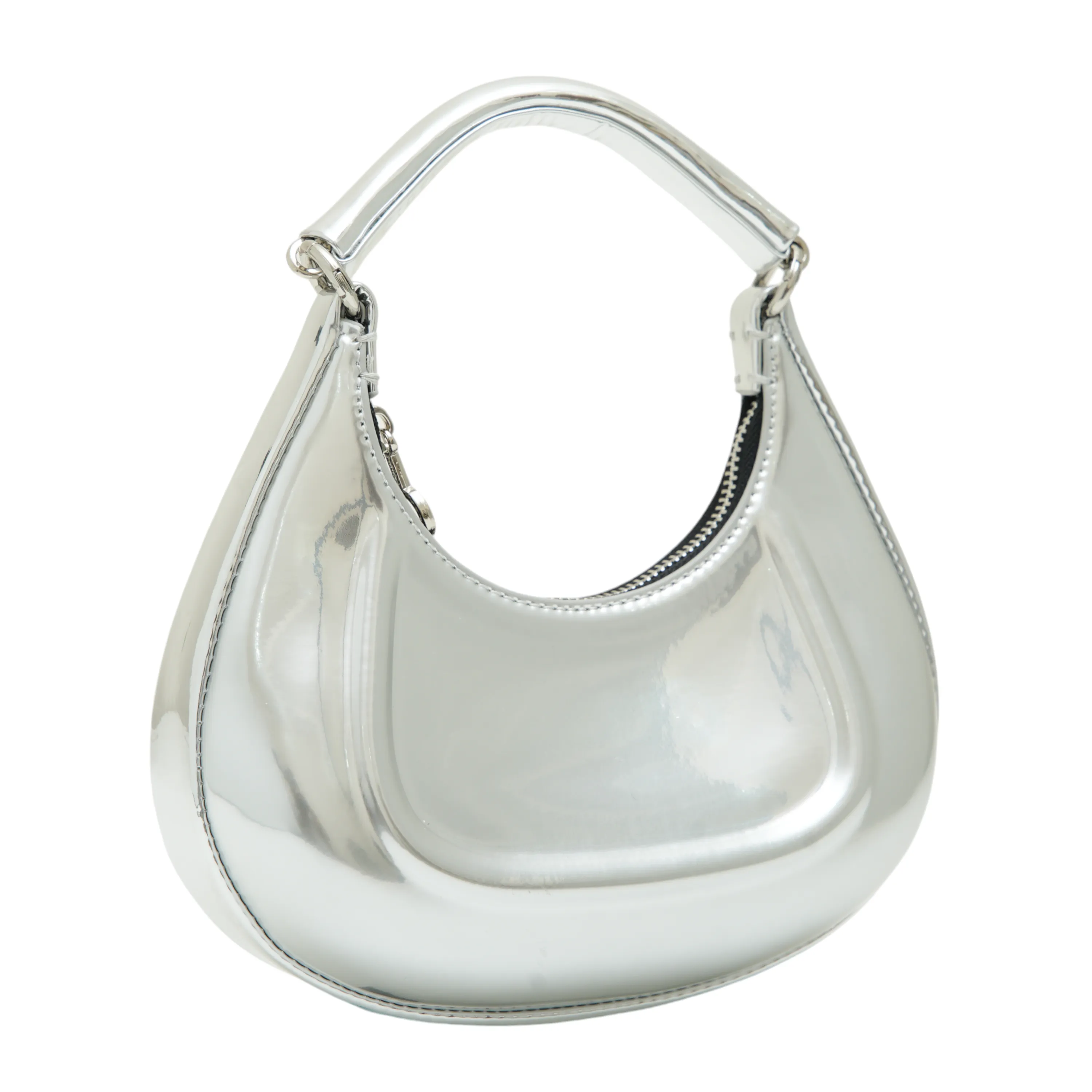 Chokore Metallic Half Moon Bag (Silver)