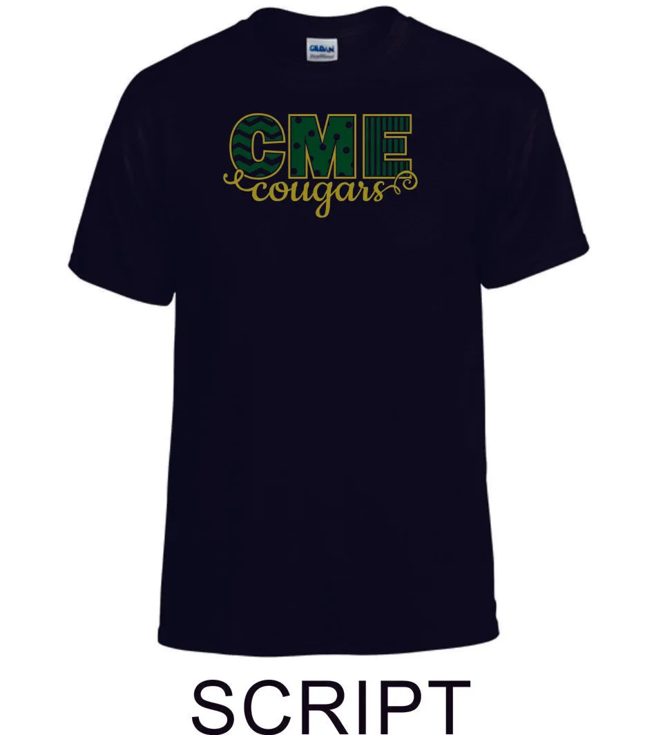 CME Script Design Basic Tee- Matte or Glitter