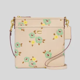 Coach Kitt Messenger Crossbody With Floral Print Ivory Multi CI183