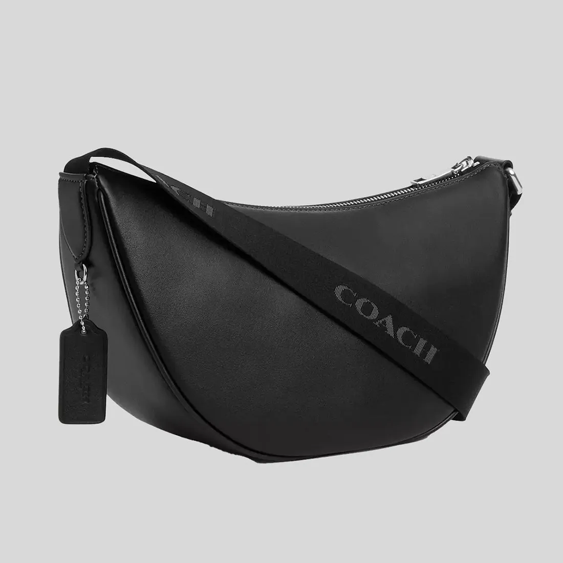 COACH Pace Shoulder Bag Silver/Black CT644