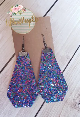 Crayon Box Confetti Glitter Earrings