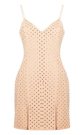 Crystal Embellished Mini Dress