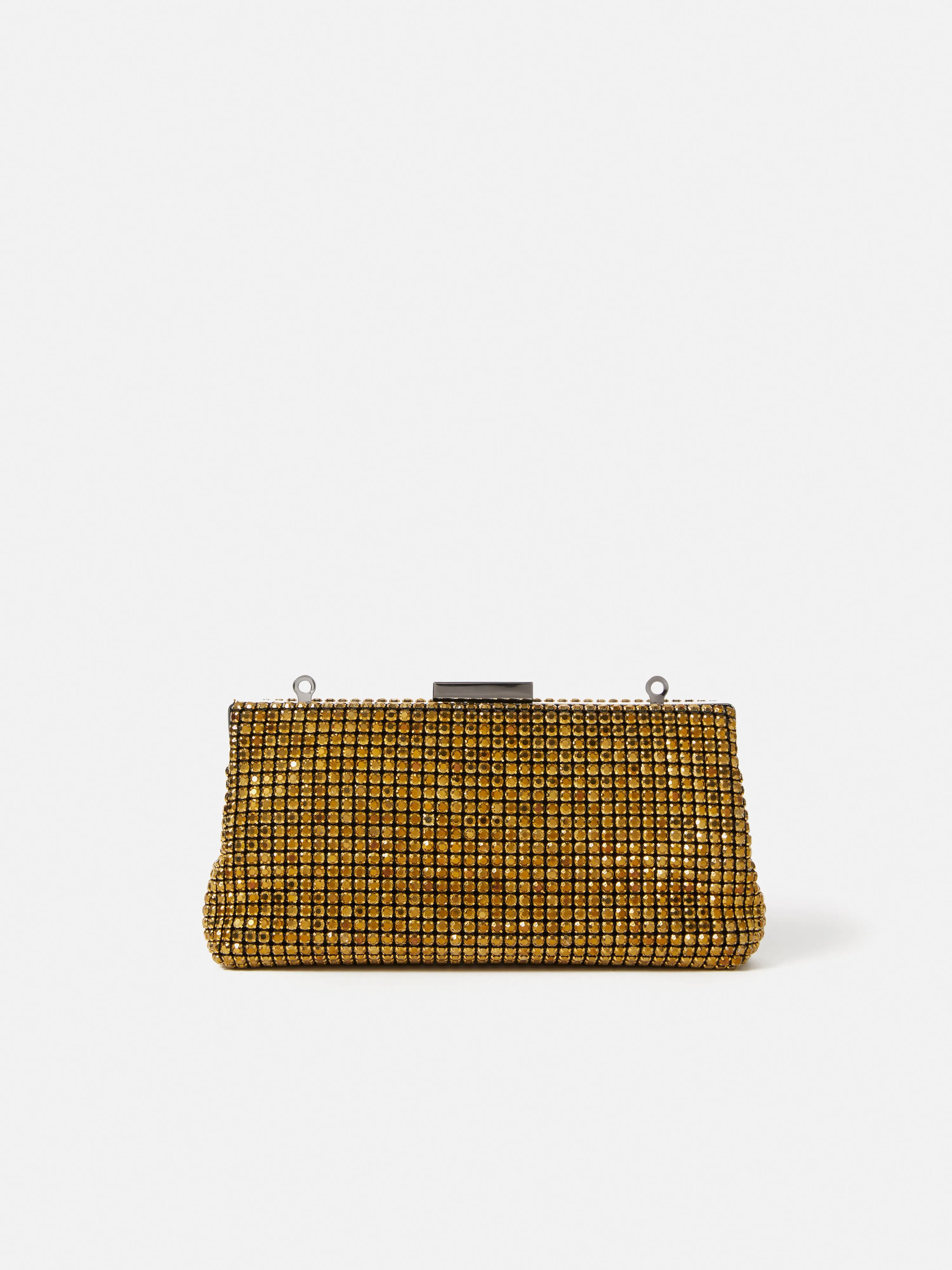 Crystal Frame Evening Bag | Gold