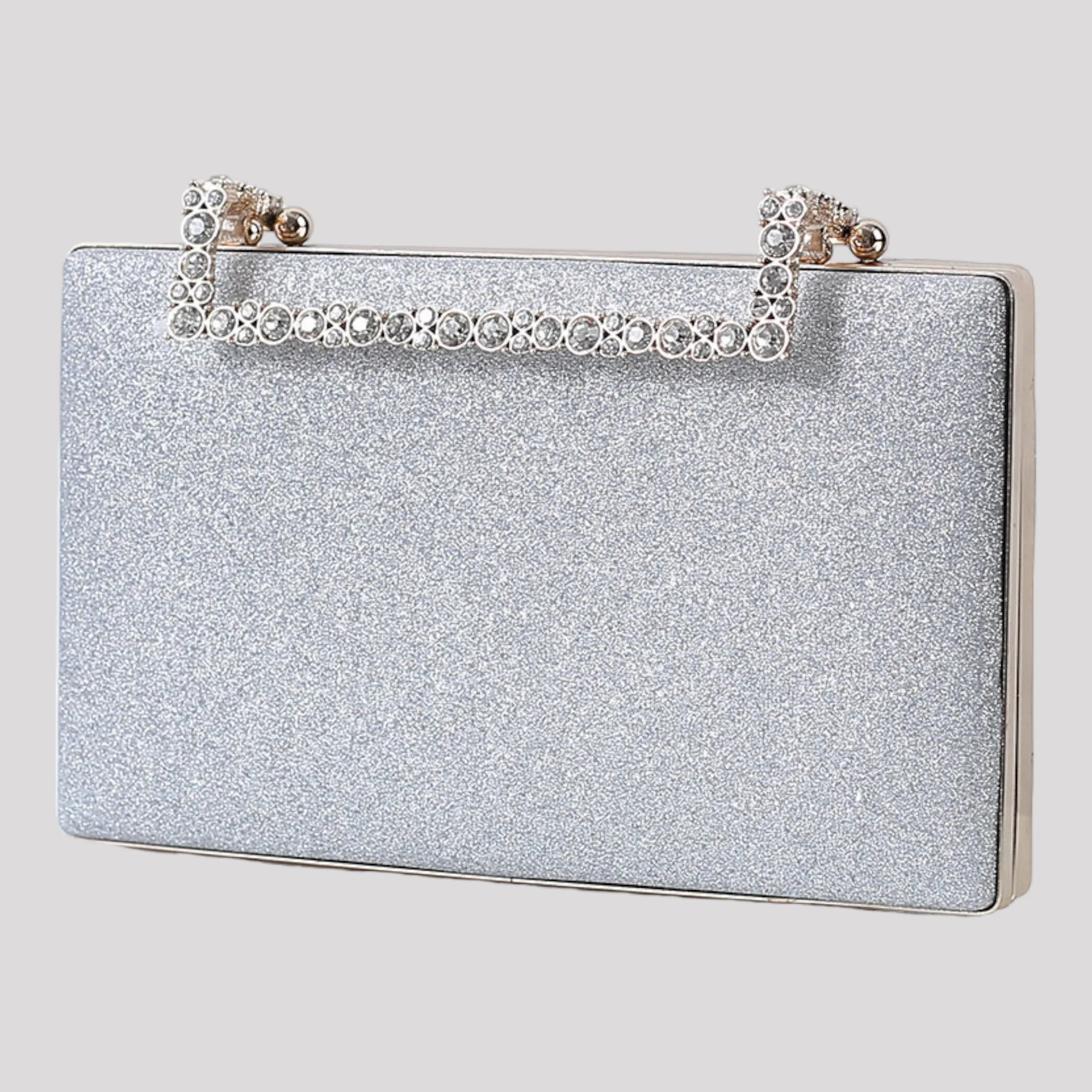 Crystal Handle Evening Clutch Bag available in 9 Colours