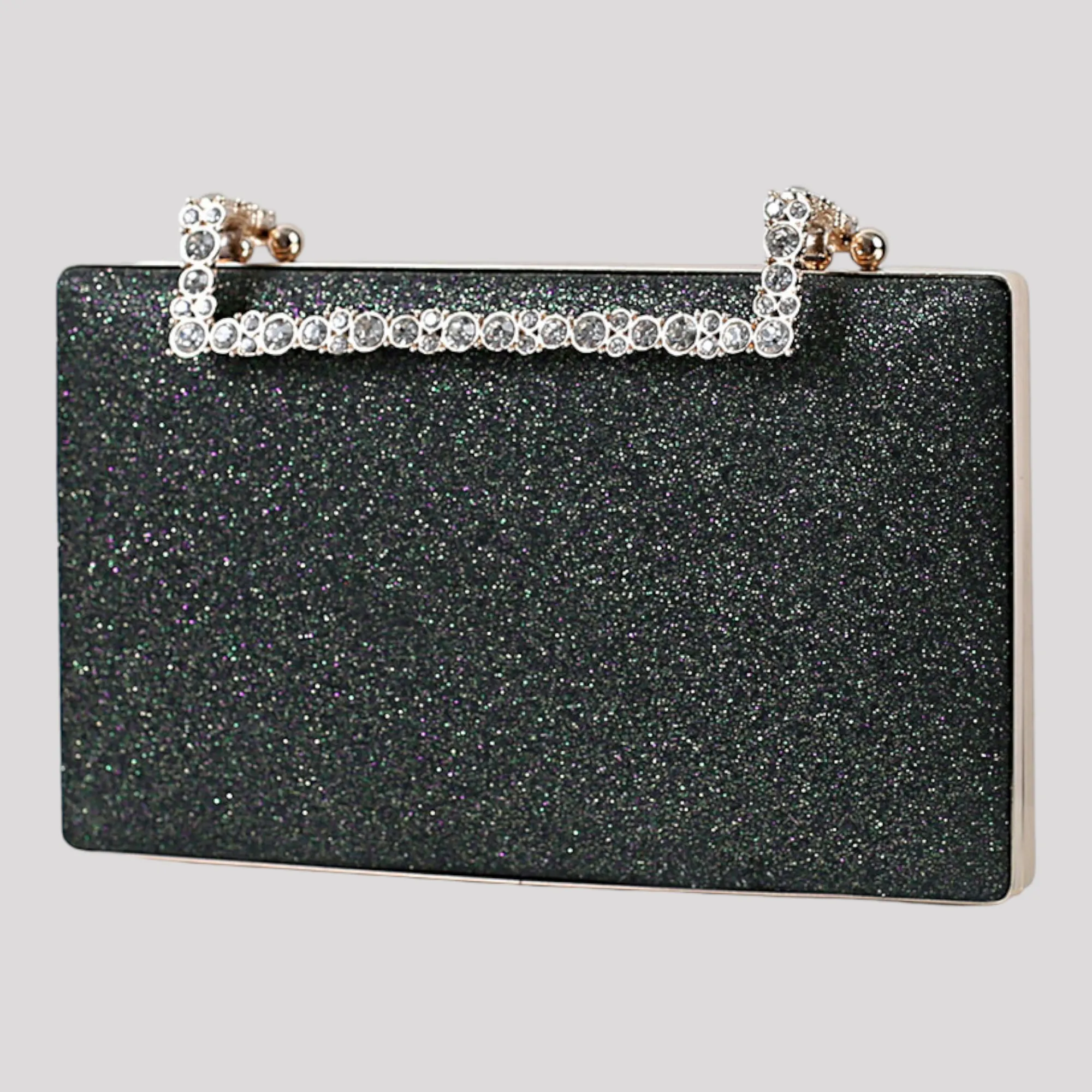 Crystal Handle Evening Clutch Bag available in 9 Colours