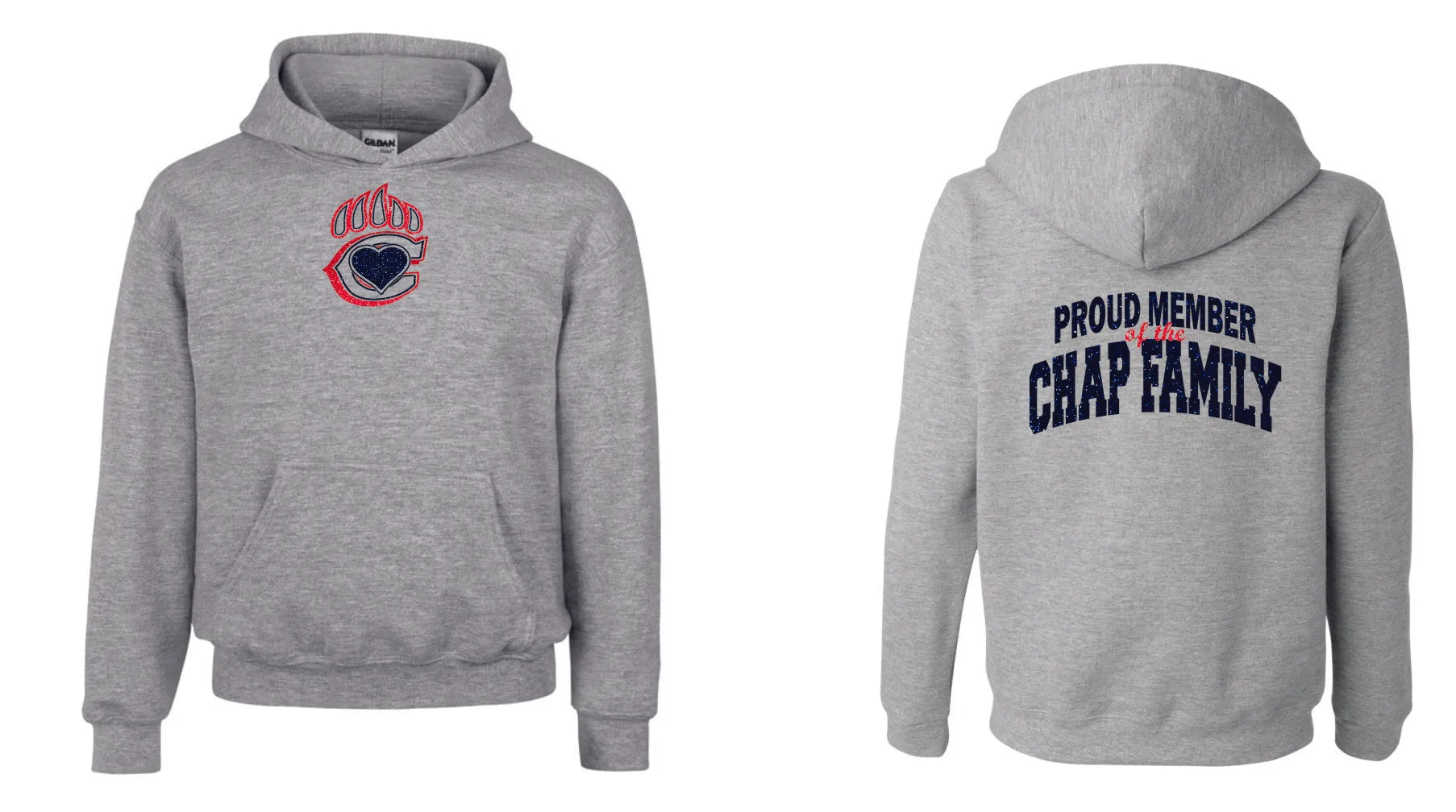 CTE Chap Family Hooded Sweatshirt- Matte or Glitter