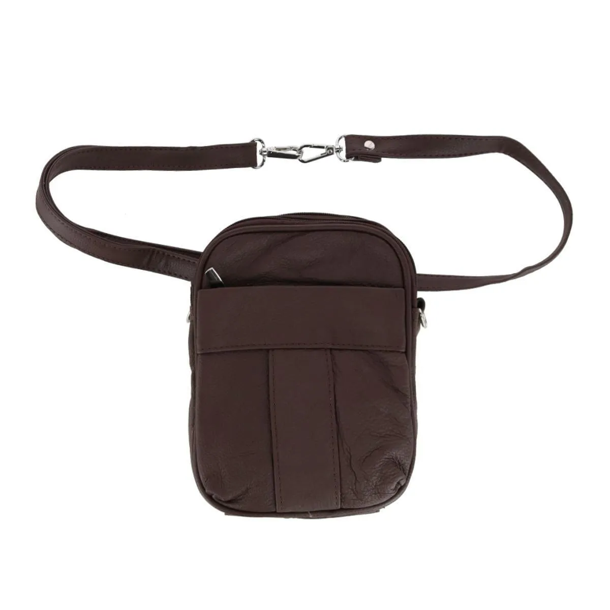 CTM® Cowhide Convertible Crossbody Waist pack