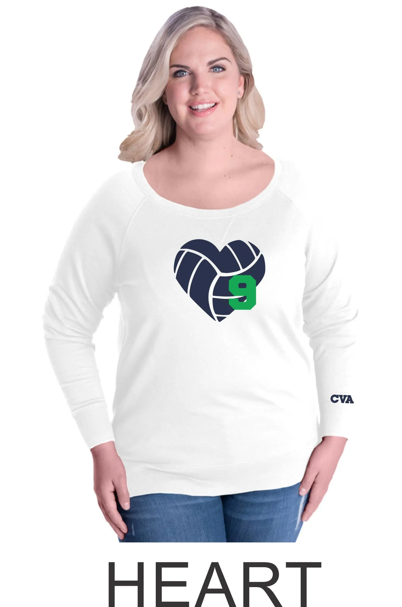 CVA Curvy Ladies Slouchy Pullover in 5 Designs- Matte or Glitter