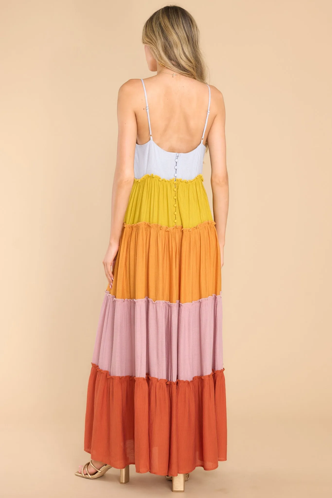 Daisy For You Rust Multi Maxi Dress