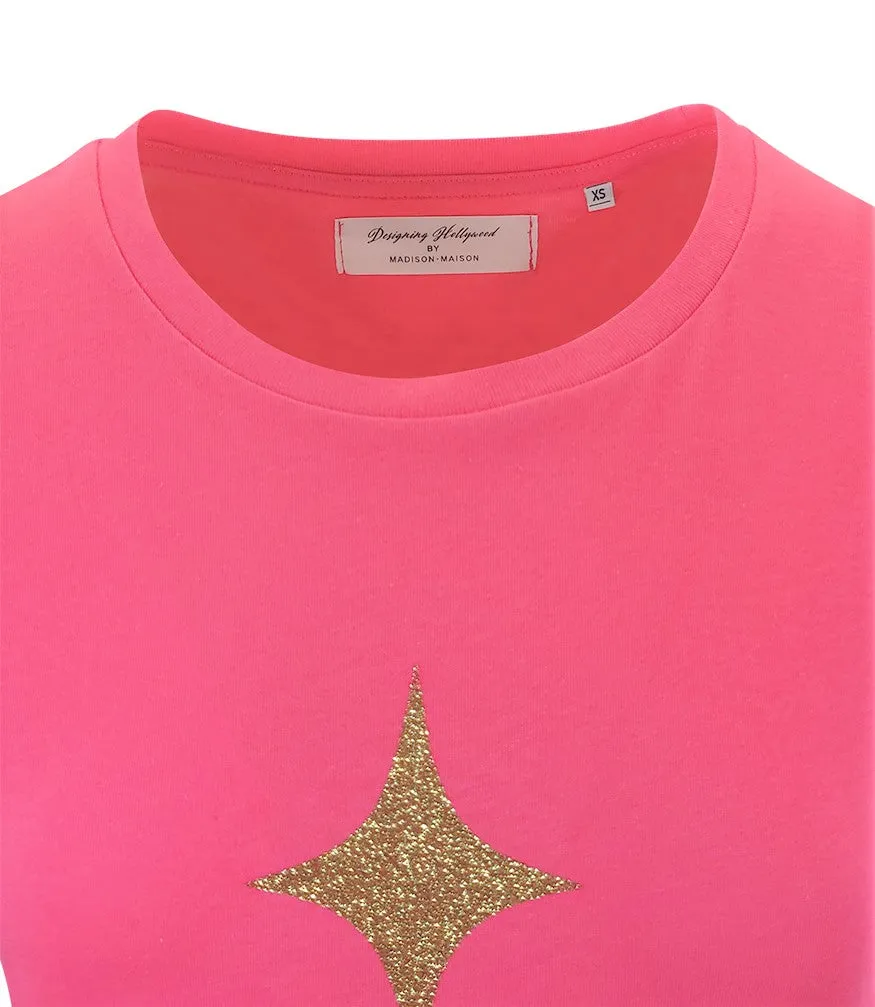 Designing Hollywood  X Madison Maison™ Cotton Fuchsia Star Lady  T Shirt