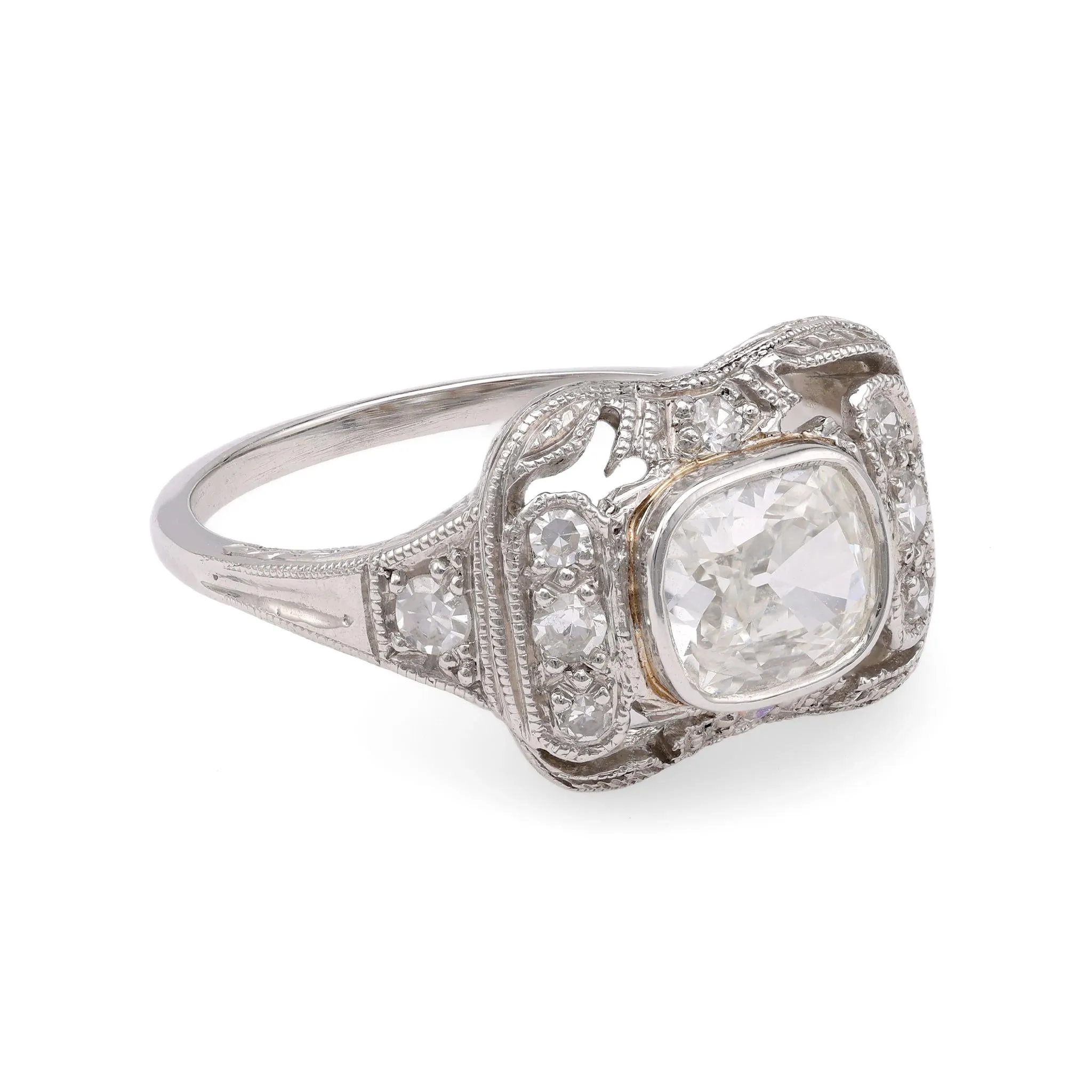 Edwardian Cushion Diamond Ring