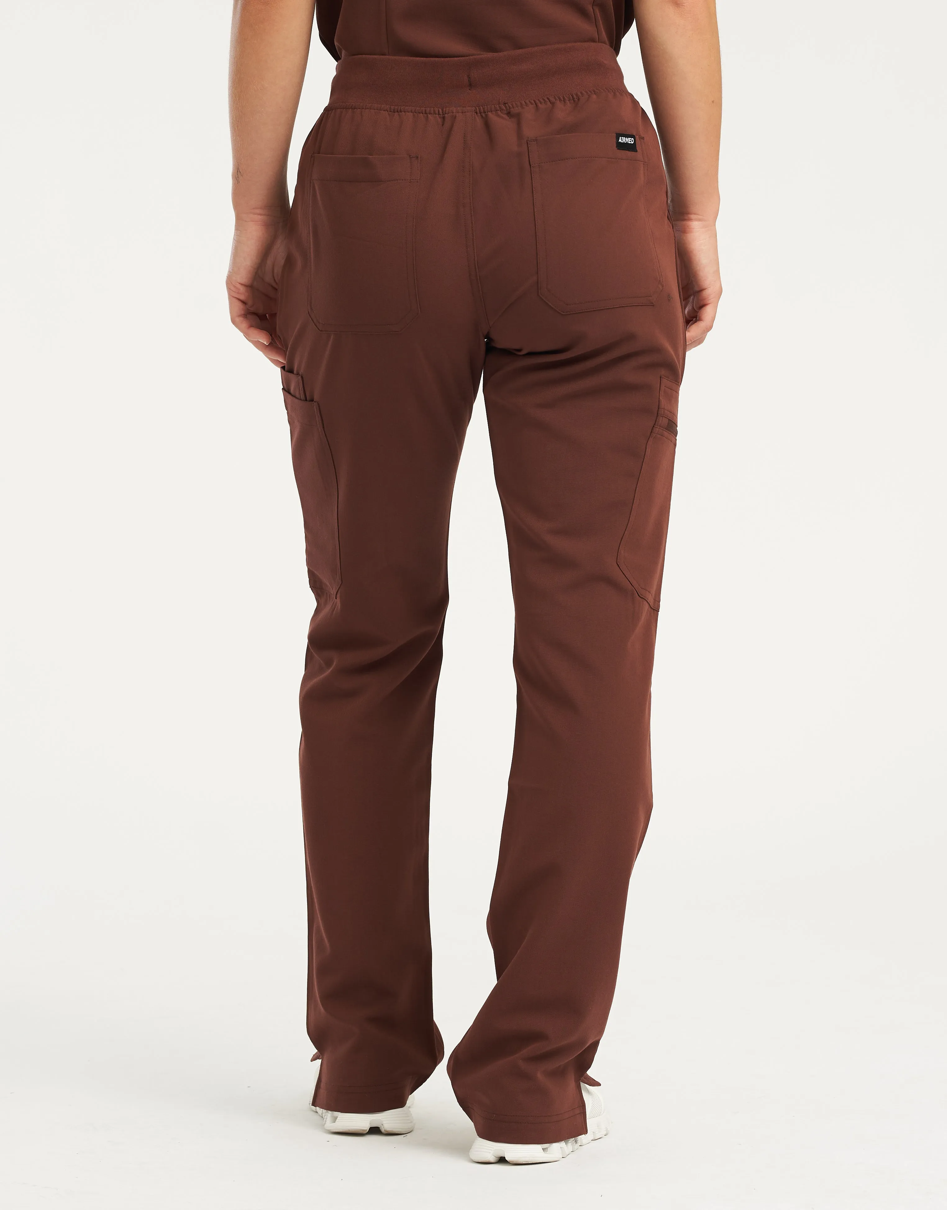 Essential Multi-Pocket Scrub Pants - Cocoa