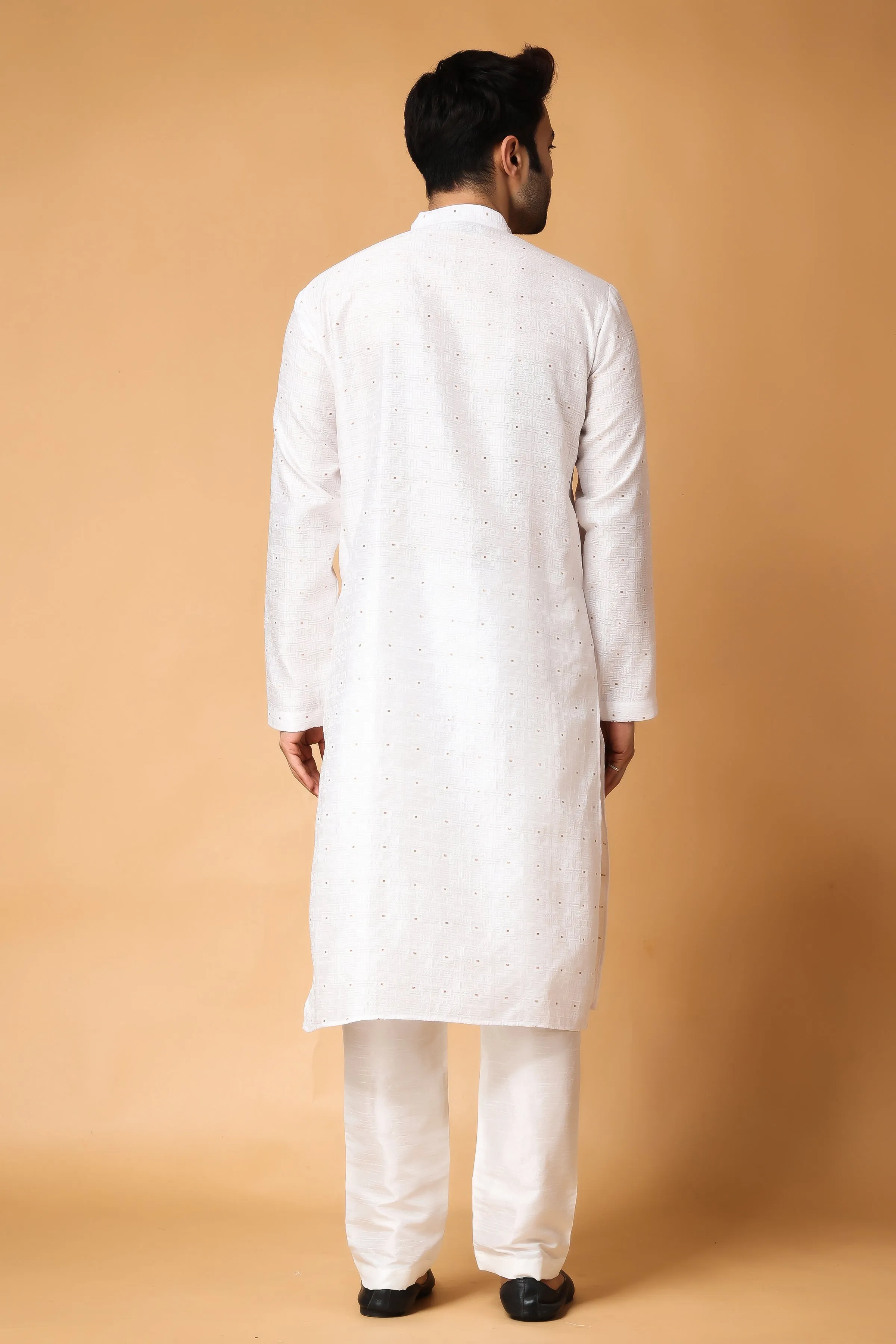 Exquisite Ivory Woven Kurta