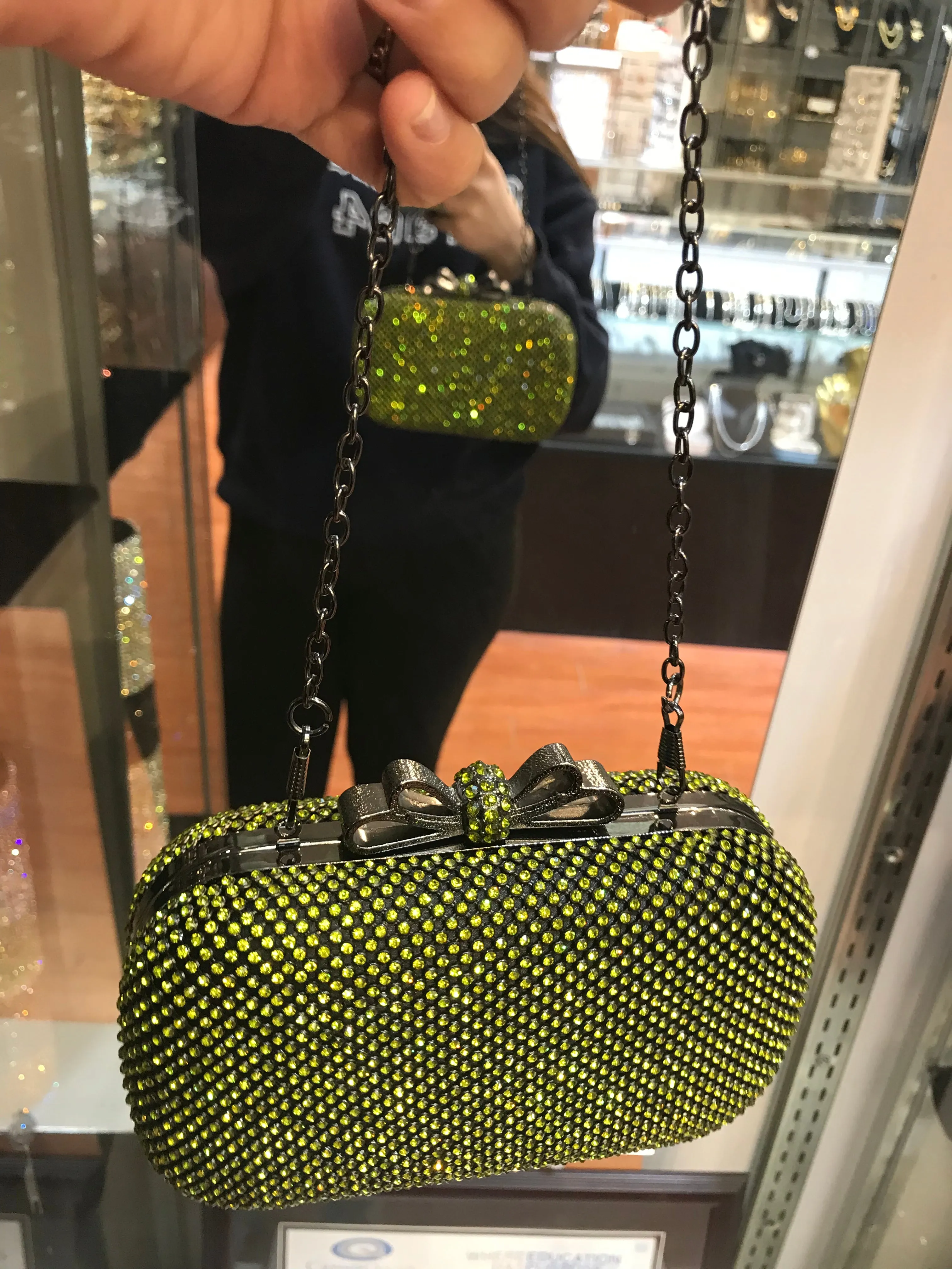 Fashion green clutch