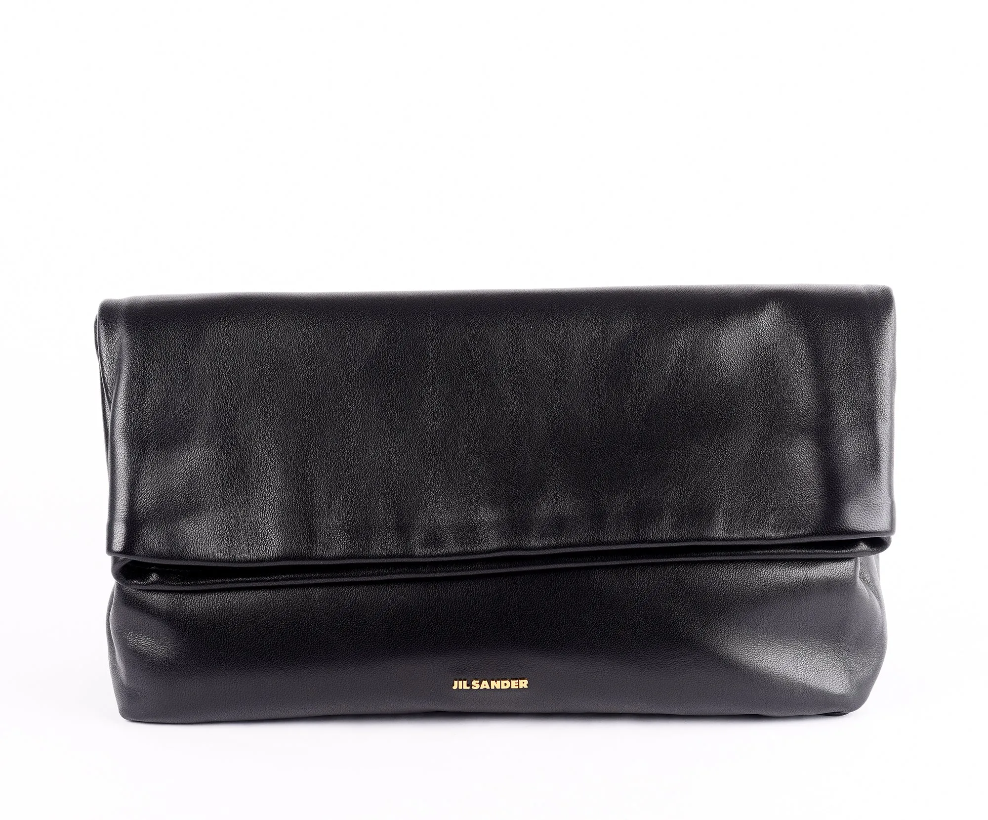 FOLD-OVER LEATHER CLUTCH