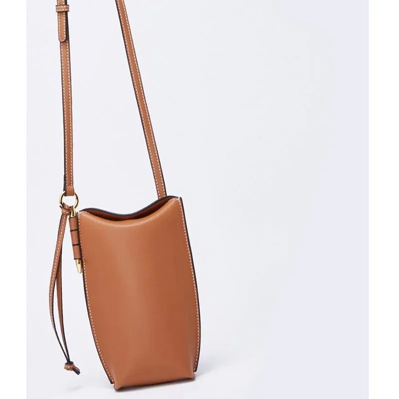 Genuine Leather Bucket Bag