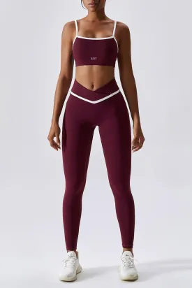 GFIT® Splicing and Contrasting colors Gym Set For Women