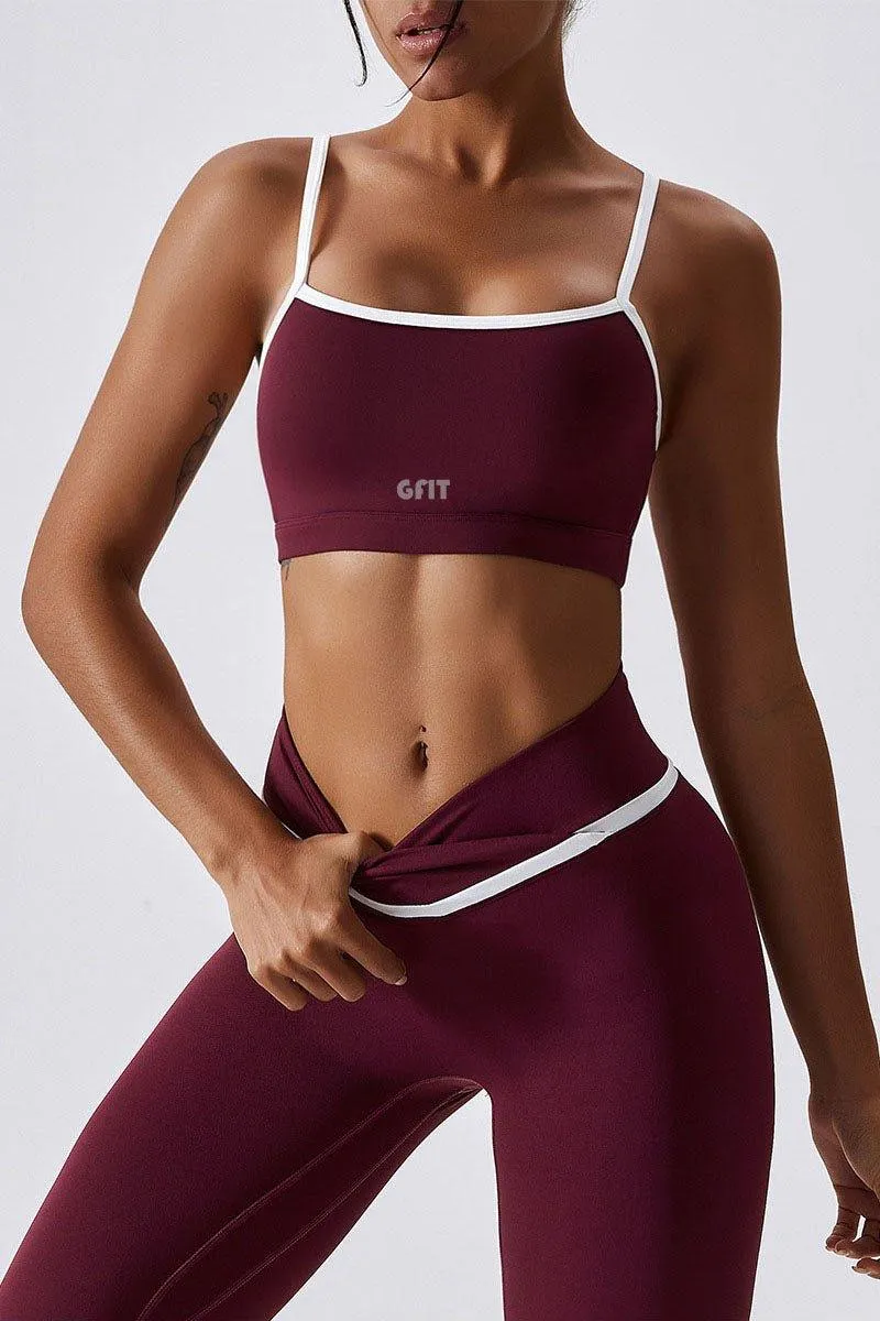 GFIT® Splicing and Contrasting colors Gym Set For Women