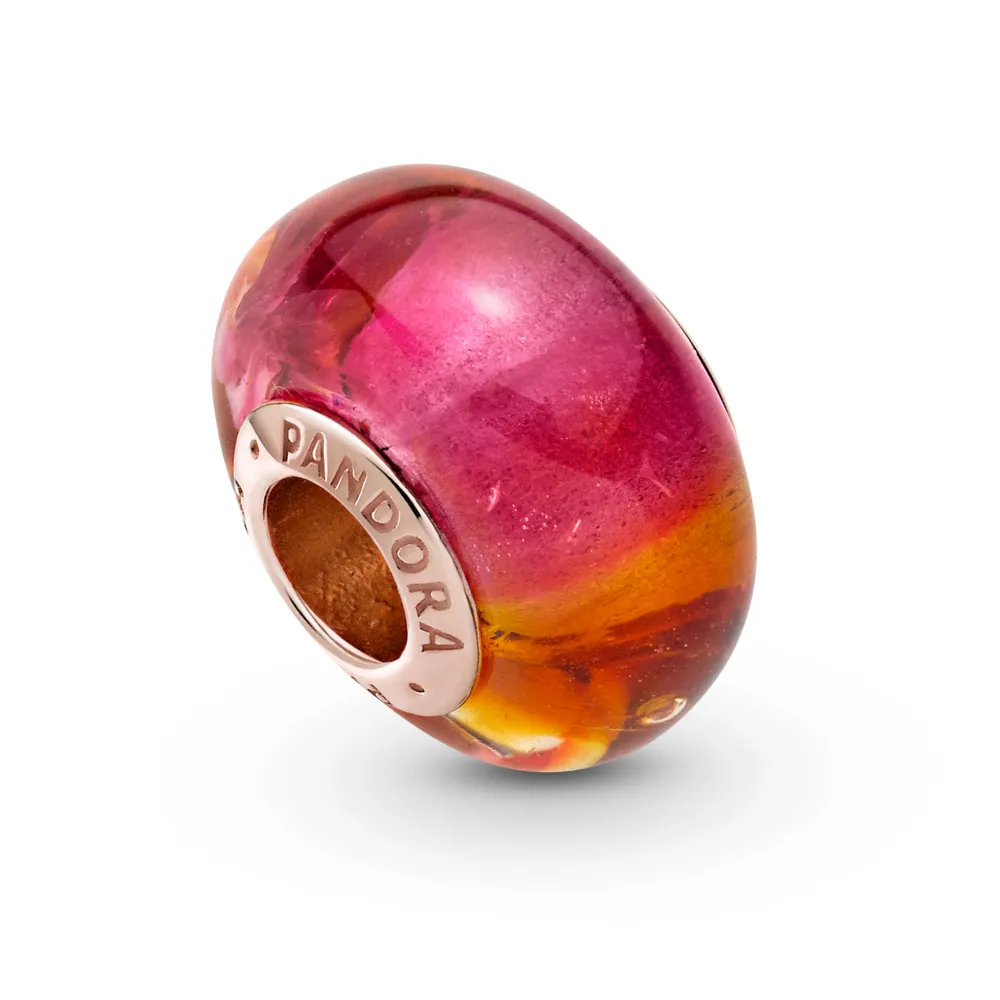 Glittering Sunset Murano Glass Charm