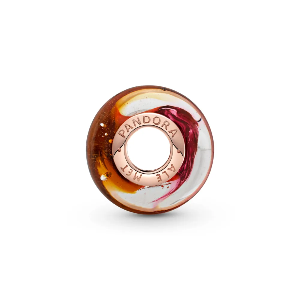 Glittering Sunset Murano Glass Charm