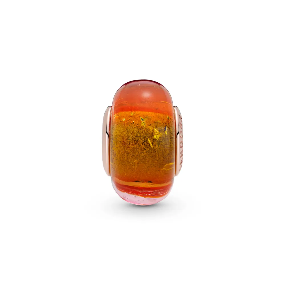 Glittering Sunset Murano Glass Charm