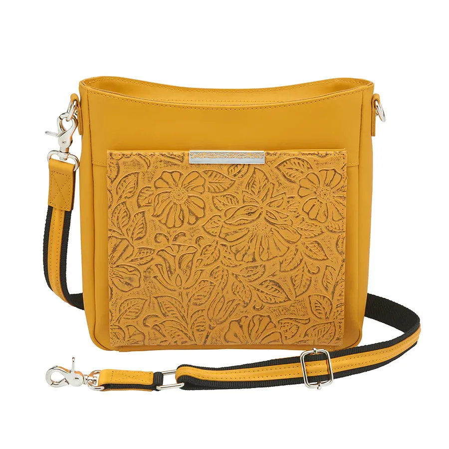 GTM Slim Crossbody, Debossed USA Cowhide with Built in Wallet