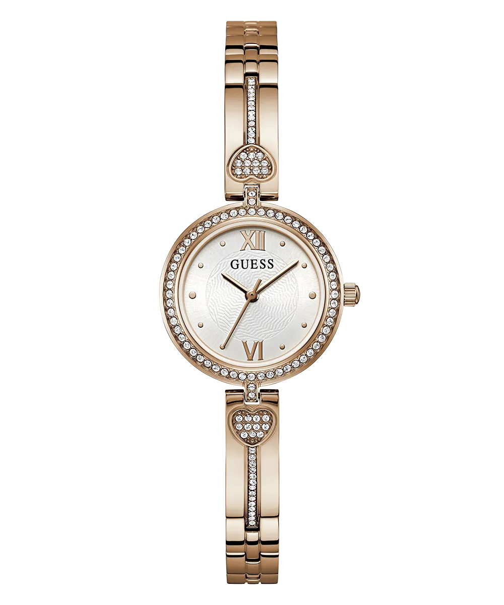 GUESS Ladies Rose Gold Tone Analog Watch