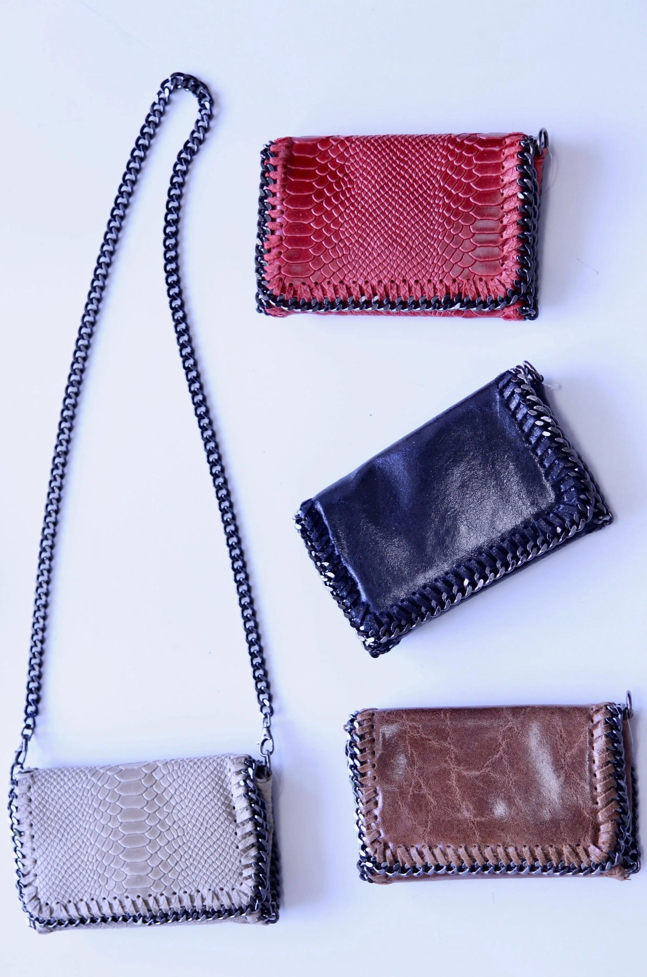 Gunmetal Chain Crossbody/Clutch