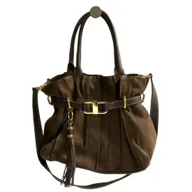 Handbag Leather By Buti, Size: Large