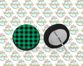 Hardboard Studs Green Buffalo Plaid