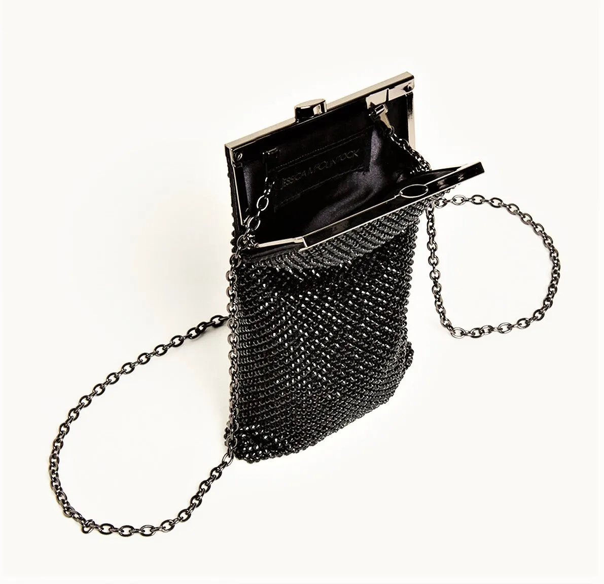 Jessica Mc Clintock Women's Black Diamond Clutch