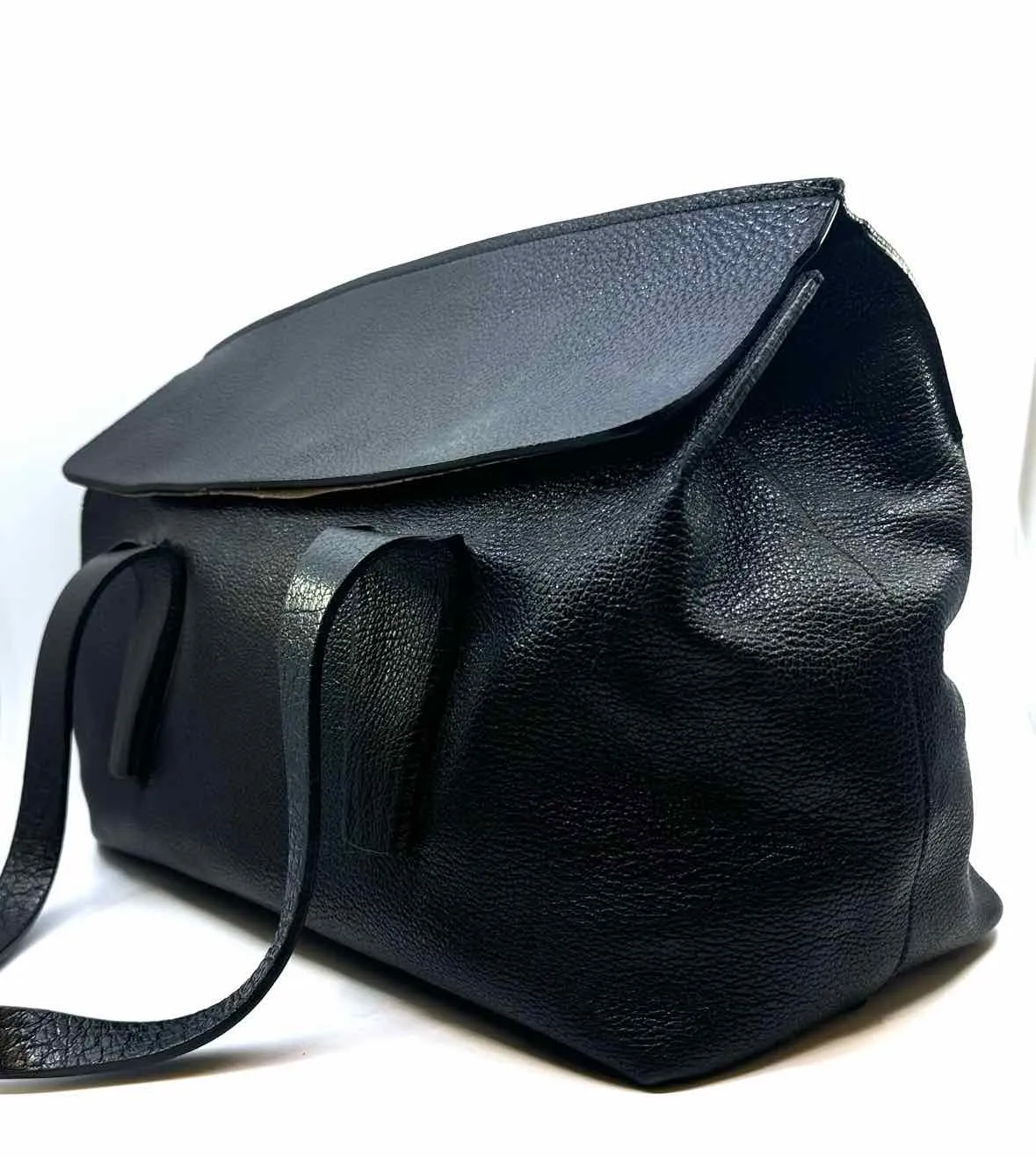 JIL SANDER Black Leather Solid Handbag