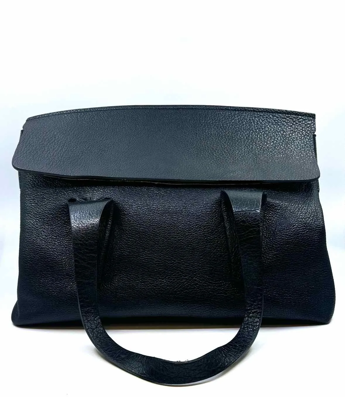 JIL SANDER Black Leather Solid Handbag