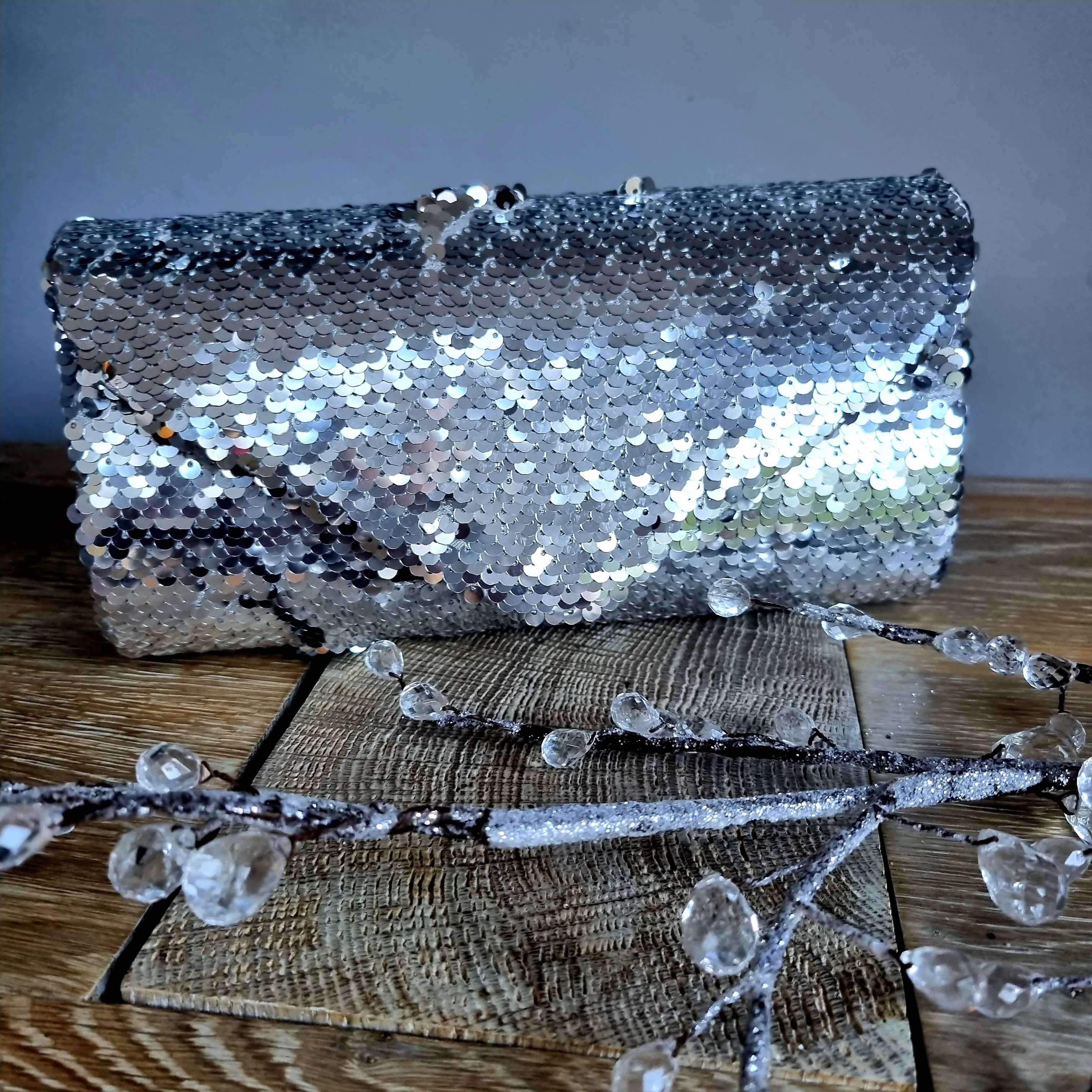 Koko Sequin clutch bag