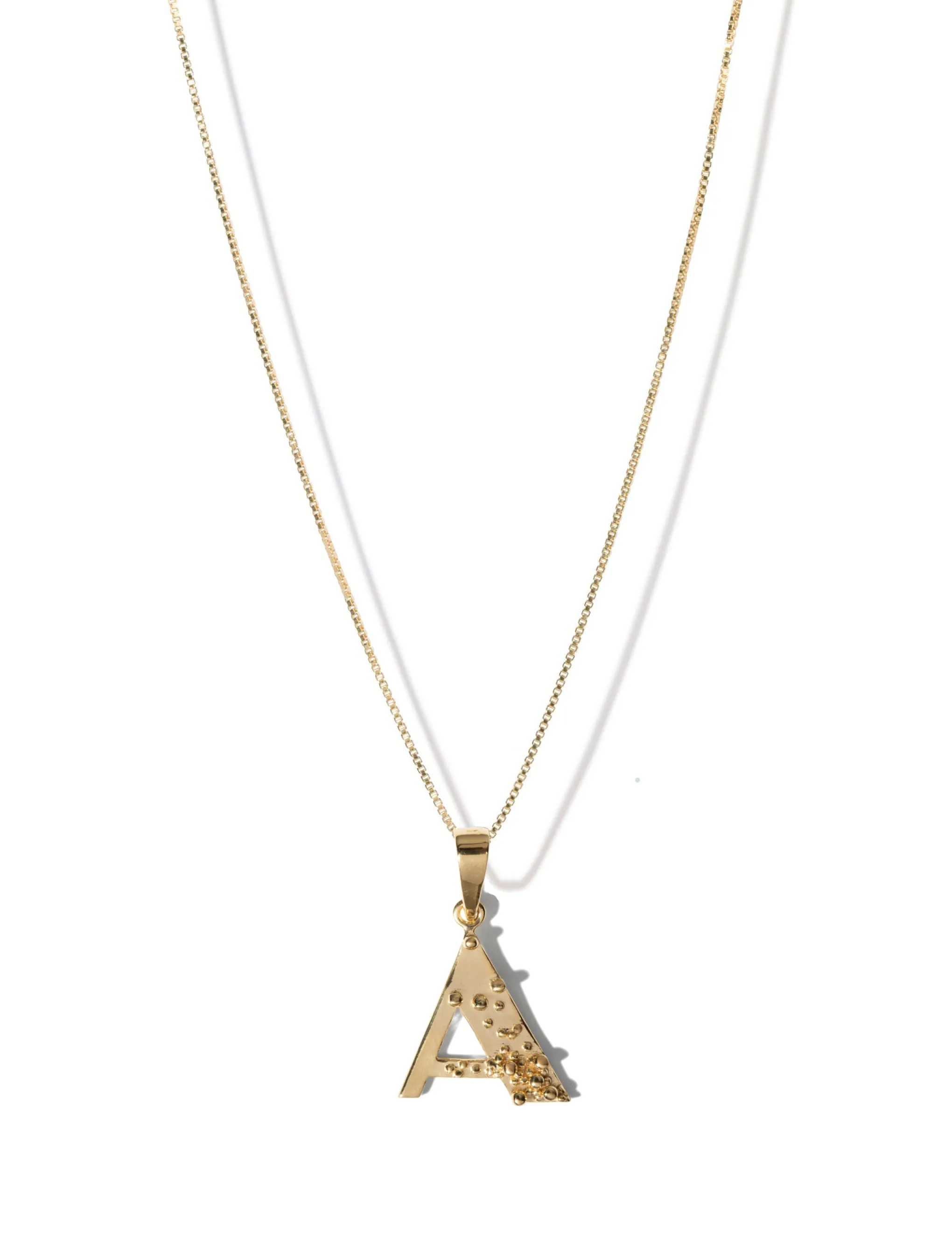 Letter Necklace A-Z <br> Gold Vermeil