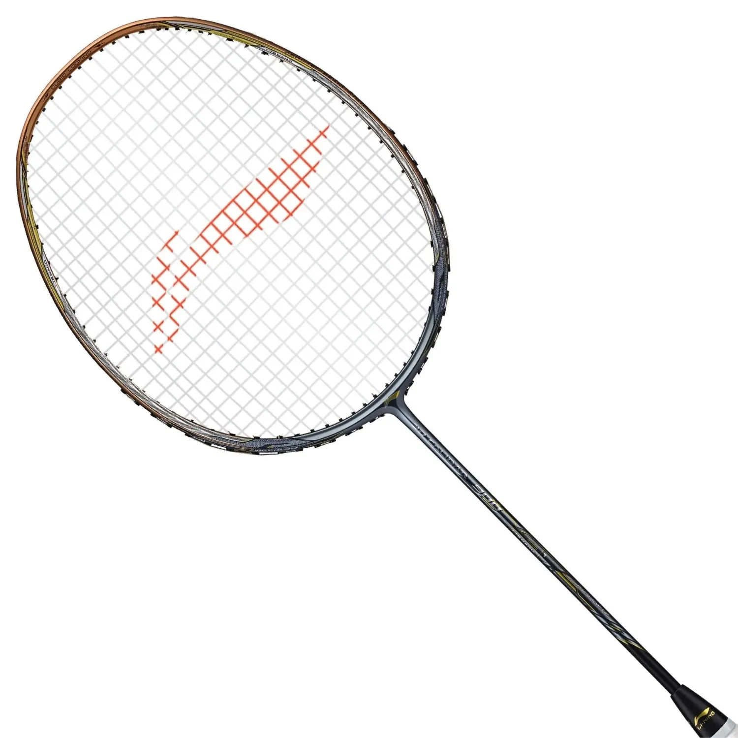 Li-Ning 3D Calibar 900 Professional Badminton Racquet, Gold/Grey