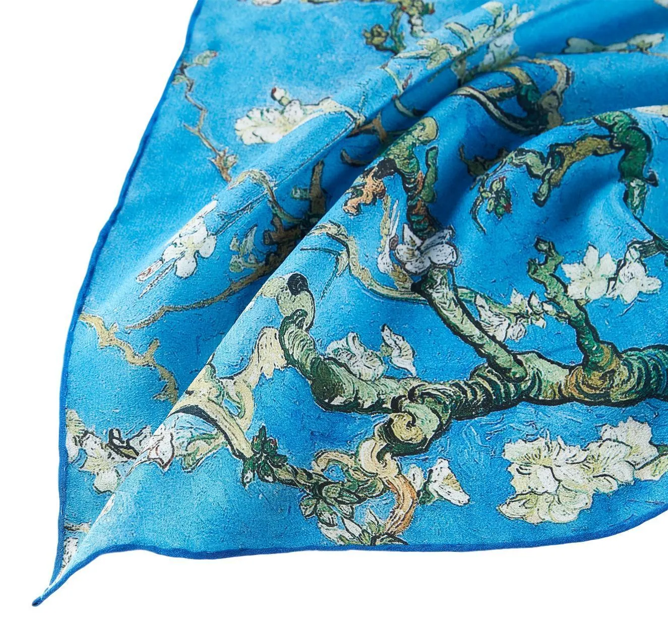 Long Crepe Silk Scarf Classic Painting Almond Blossoms By Van Gogh LSZ036