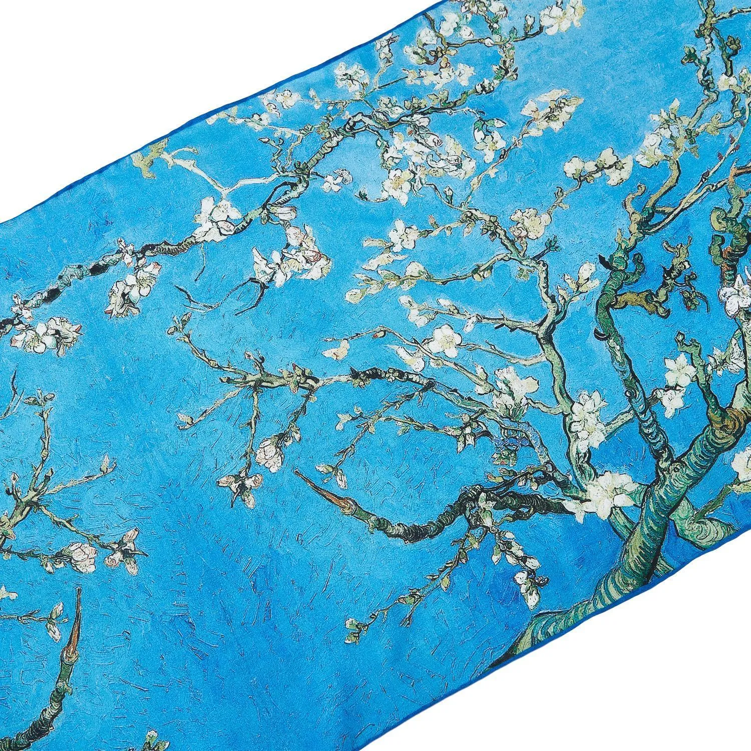 Long Crepe Silk Scarf Classic Painting Almond Blossoms By Van Gogh LSZ036