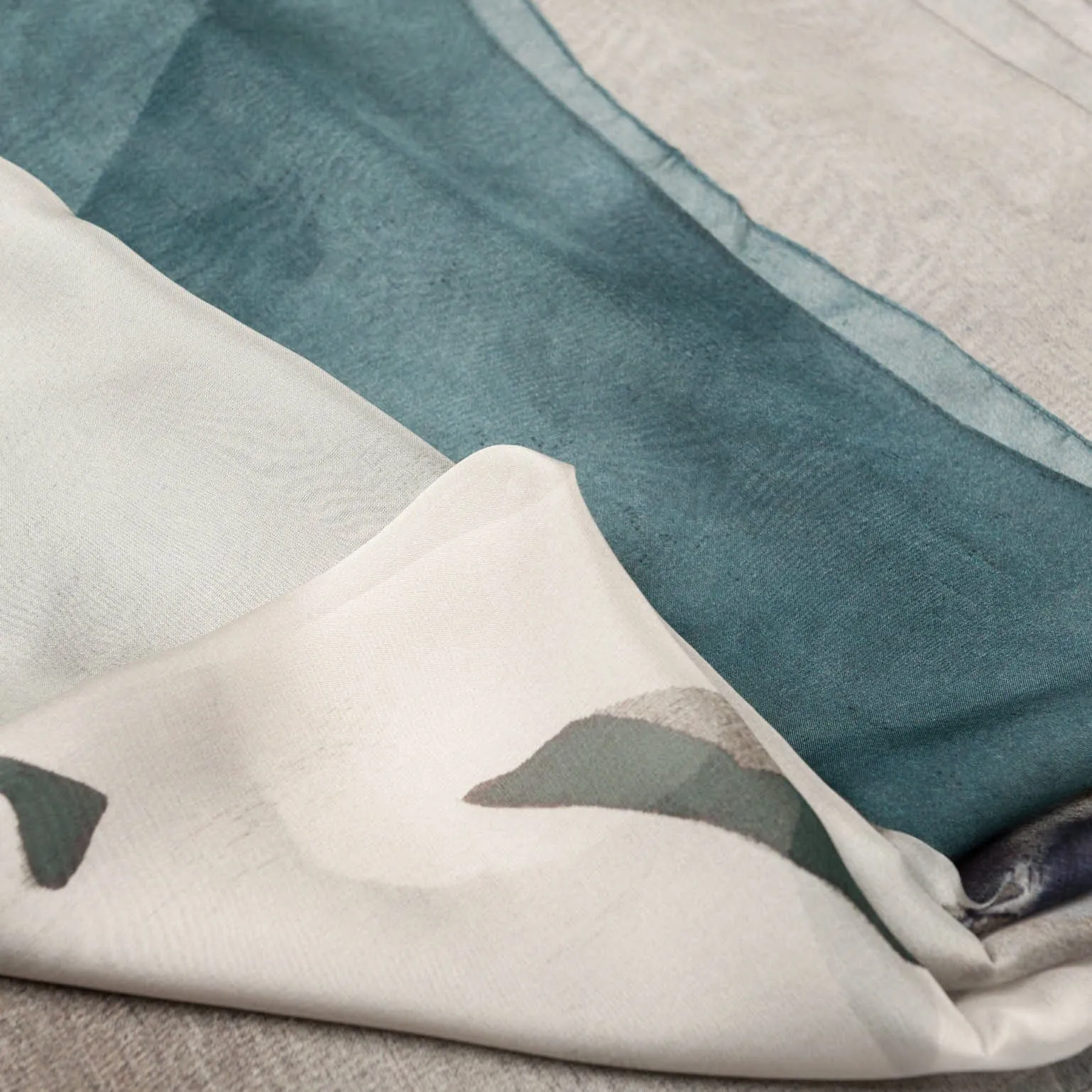 Mariana - Large Silk Scarf - Teal