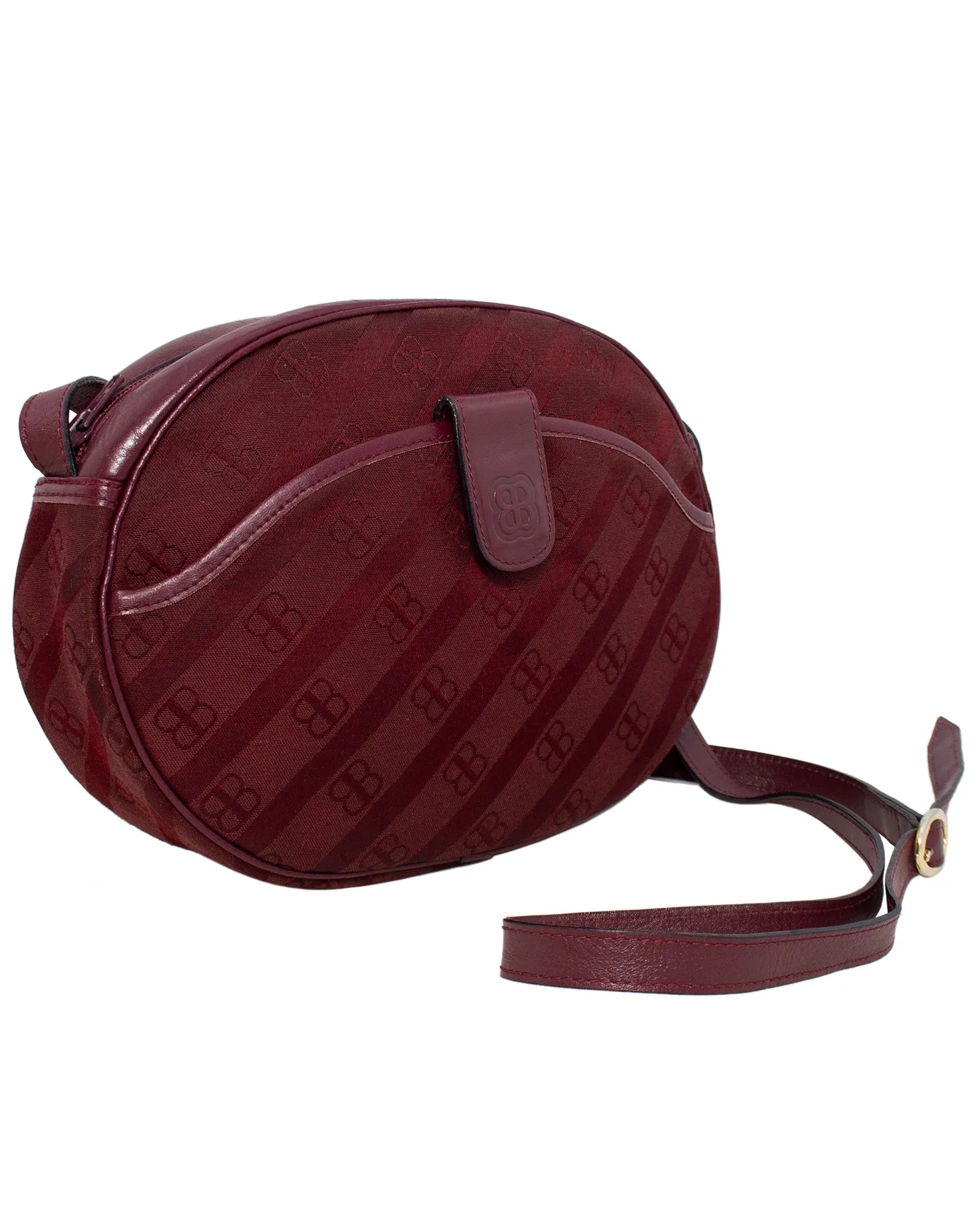 Maroon Monogram Crossbody Bag