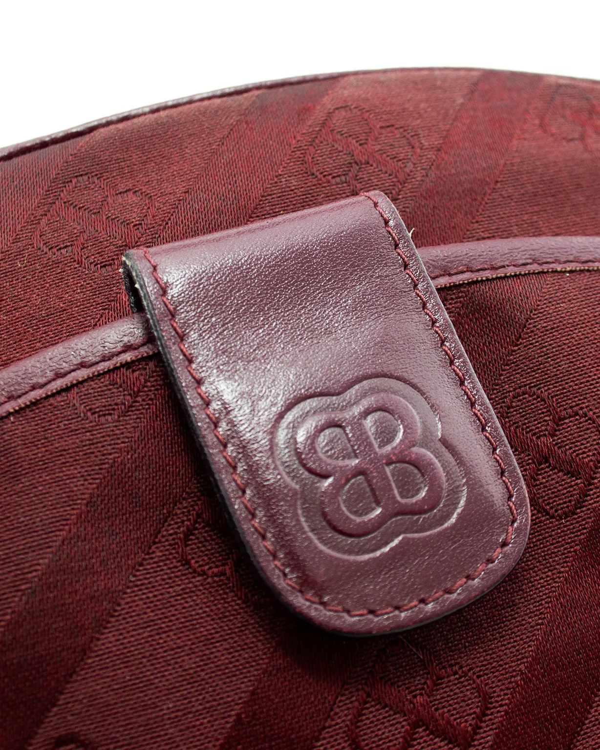 Maroon Monogram Crossbody Bag