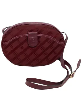 Maroon Monogram Crossbody Bag