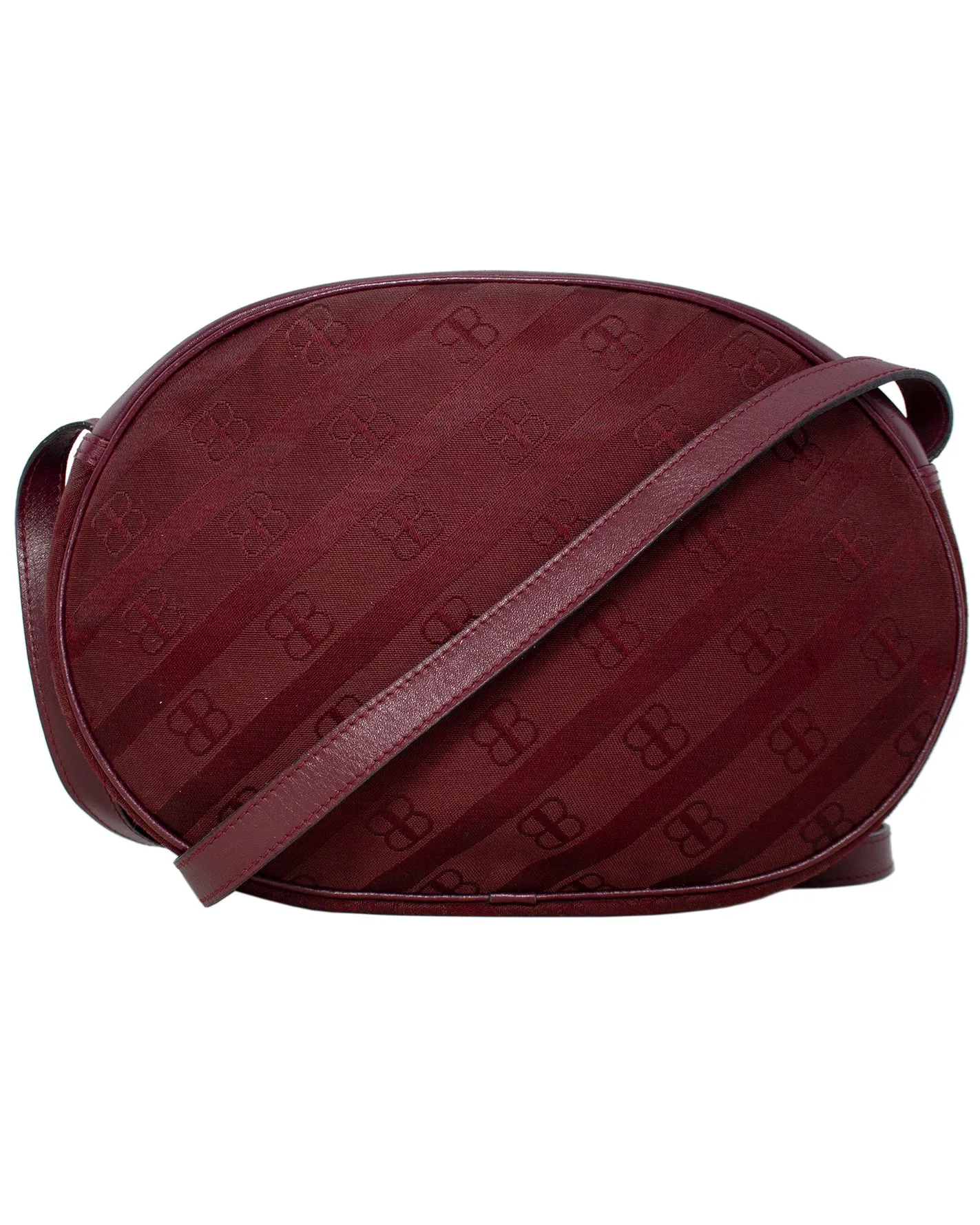 Maroon Monogram Crossbody Bag