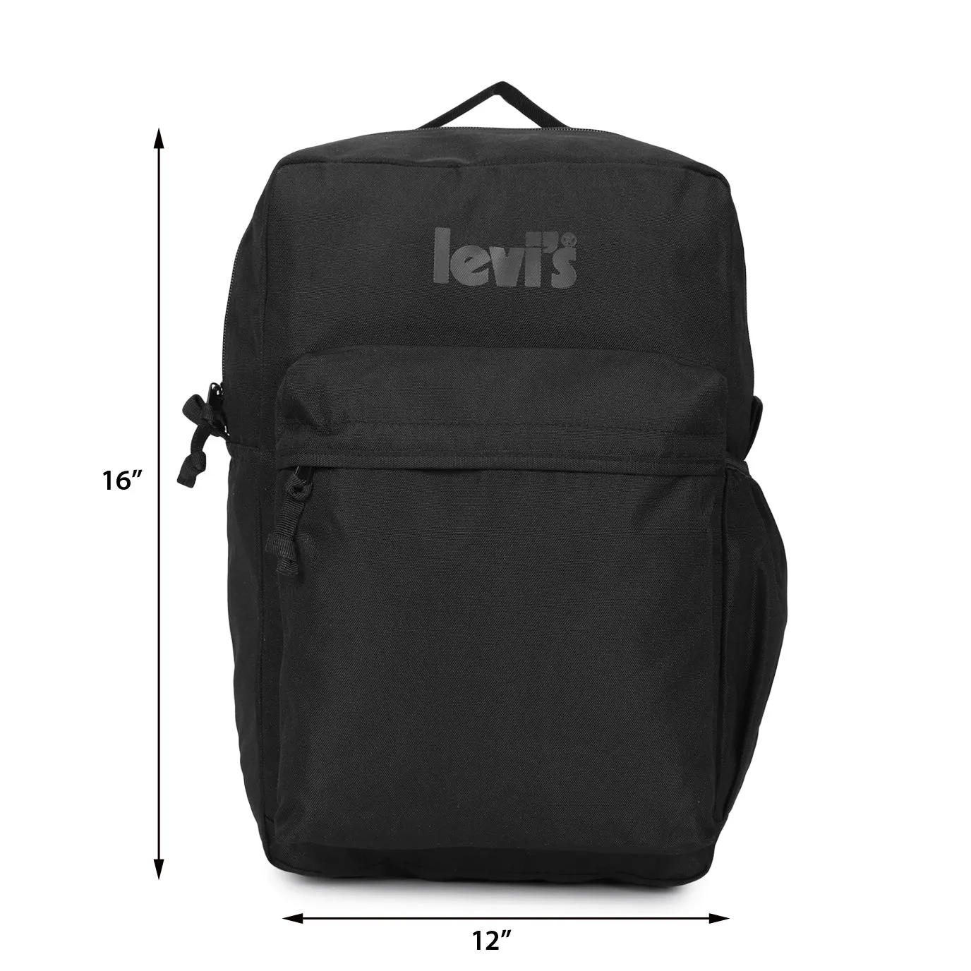 Men's Black Solid Backpack