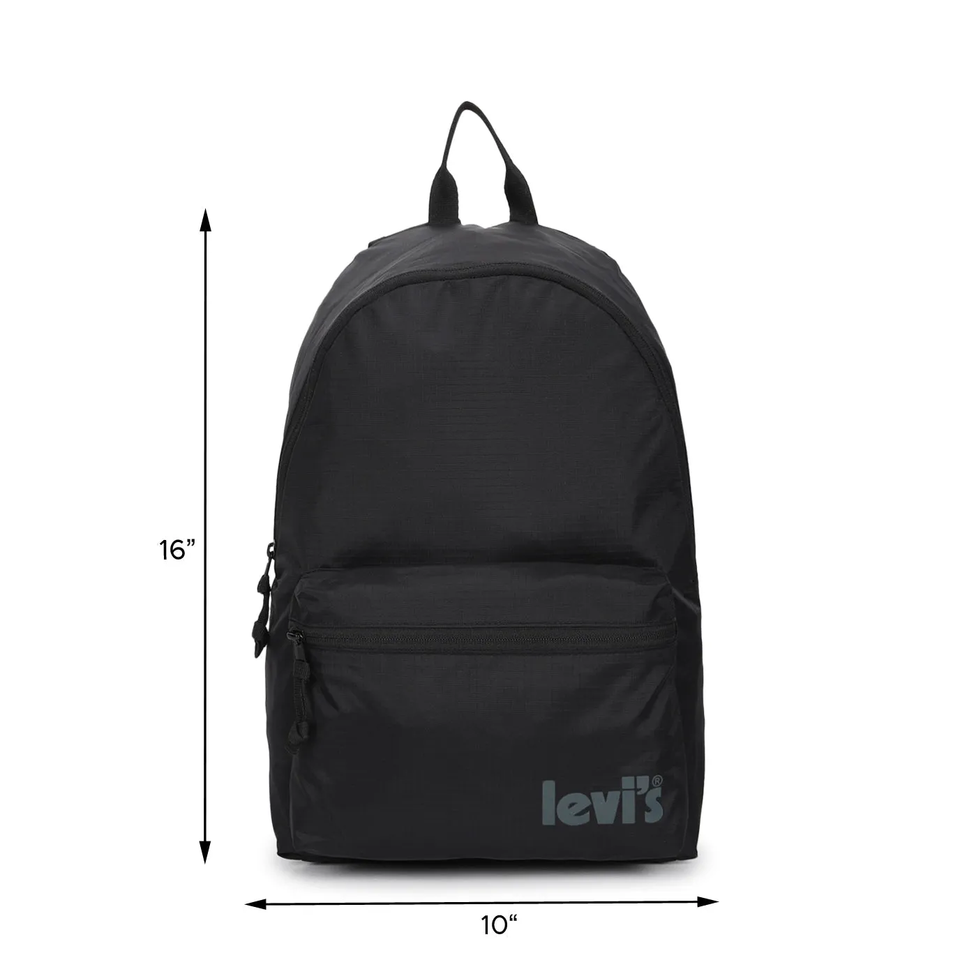 Men's Black Solid Backpack