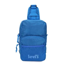 Men's Blue Solid Crossbody Bag